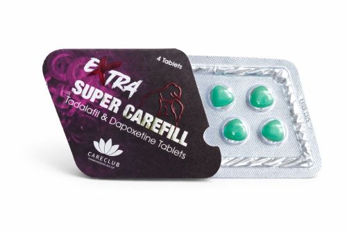 Extra Super CareFill / Cialis + Dapoxetine - 4 бр. хапчета по 100 мг